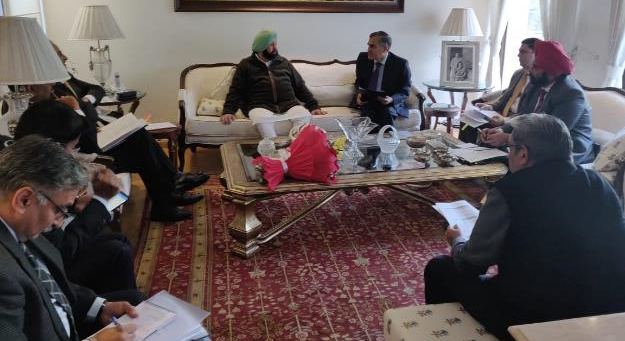 Discussion with Hon'ble Chief Minister  of Punjab Captain Amarinder Singh ji